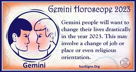 gemini 2023 horoscope predictions